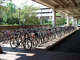 Bike parking at Alewife station