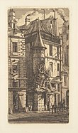 Tourelle, Rue de la Tixeranderie (House with a Turret, Rue de la Tixeranderie), 1852