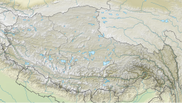 Location of the lake in the Tibet Autonomous Region