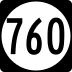 State Route 760 marker