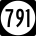 State Route 791 marker