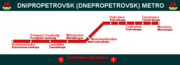 Map of the Dnipropetrovsk Metro.
