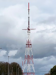 Wavre transmitter's main mast