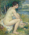 皮耶-奥古斯特·雷诺阿《风景里的裸女》，1883年，现藏于橘园美术馆