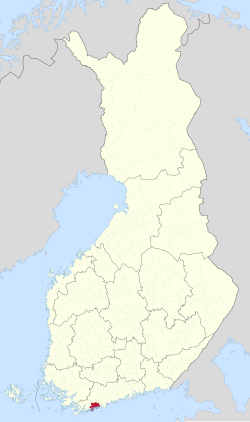 Location of Ingå in Finland
