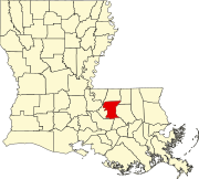 Map of Louisiana highlighting East Baton Rouge Parish.svg