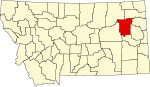 麦空县在蒙大拿州的位置