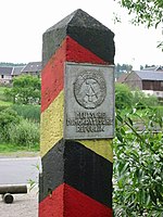 Grenzpfosten der DDR in Mödlareuth
