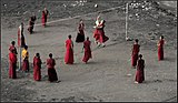 S-48 (Volleyball) Buddhist monks play volleyball in Sikkim.
