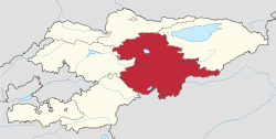 納倫州在吉爾吉斯的位置