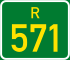 Regional route R571 shield