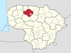 希奥利艾区在立陶宛的位置