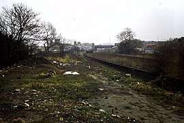 The remains of the station in 1986