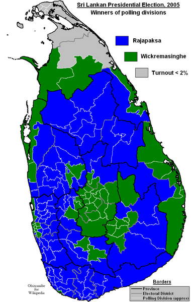 Winners of polling divisions