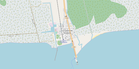 OSM map showing Surgidero and its port