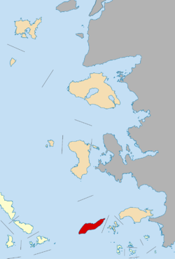 伊卡里亚市镇在北爱琴大区的位置