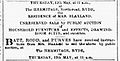 Advertisement in the Sydney Morning Herald in 1887 for the sale of furniture from the Hermitage placed by Ellen Blaxland.