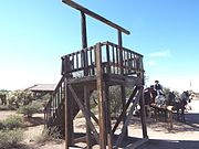 A 19th Century Gallows located on the grounds of Superstition Mountain Museum.