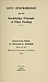William Henry Bowker, Levi Stockbridge and the Stockbridge principle of plant feeding, 1911