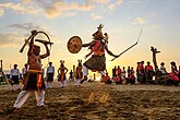 Caci (fighting) is one of the traditional martial arts of the Manggarai community from Flores Island, East Nusa Tenggara
