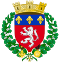 Canting coat of arms of Lyon, France (14th century, based on the older comital coat of arms)