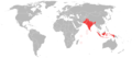 Countries that officially use the Rupee