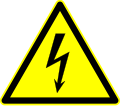 DIN 4844-2 Warnung vor gef el Spannung D-W008.svg