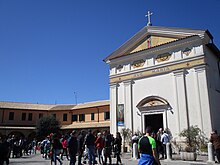 Façade of the Sanctuary of the Madonna di Pietraquaria