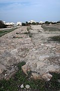 General view of stone walls at Tel Yarmuth