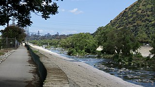 Glendale Narrows looking towards downtown Los Angeles