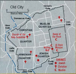 Old City of Jerusalem in 1948