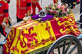 The Queen's coffin paraded