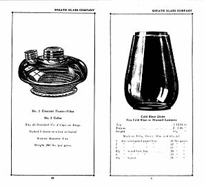 Drawing of lantern fount and globe