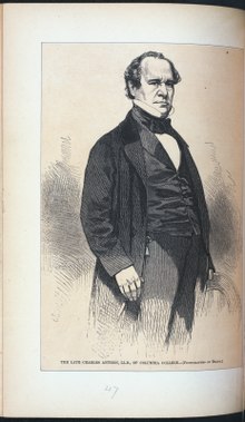 A wood engraving of Charles Anthon