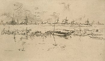 Whistler etching of Zaandam