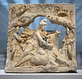 Image 68Marble relief of Mithras slaying the bull (2nd century, Louvre-Lens); Mithraism was among the most widespread mystery religions of the Roman Empire. (from Culture of ancient Rome)