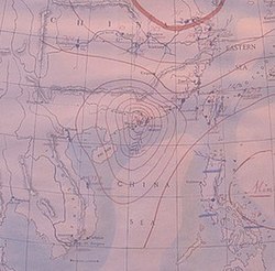 1906年9月18日上午10时的东亚地面天气图
