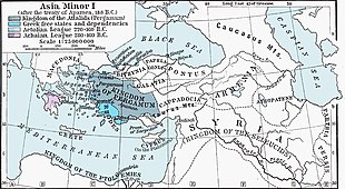 The Seleucids control Syria, Palestine, much of Eastern Asia Minor, Babylonia, and Persia