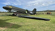 A picture of Douglas C-47A-30-DK (former VH-BAB) under restoration at HARS Parkes.