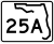 State Road 25A marker