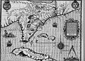 Image 13A 1591 map of Florida by Jacques le Moyne de Morgues. (from History of Florida)