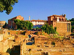 A view of part of the Forum Romanum, Rome