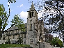 Immaculate Conception Church at the top of the hill