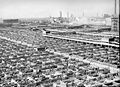 Image 54This 1941 photograph shows the maze of livestock pens and walkways at the Union Stock Yards, Chicago. Image credit: John Vachon, Farm Security Administration (photographer), Darwinek (digital retouching) (from Portal:Illinois/Selected picture)