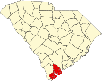 南卡罗莱那州博福特县地图