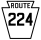 Pennsylvania Route 224 marker
