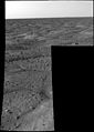 Flat terrain near the north pole of Mars showing polygonal patterns.