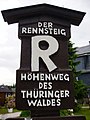Sign on the Rennsteig trail