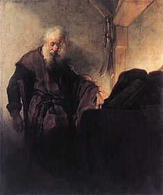 Saint Paul at his Writing-Desk by Rembrandt