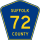 County Route 72 marker